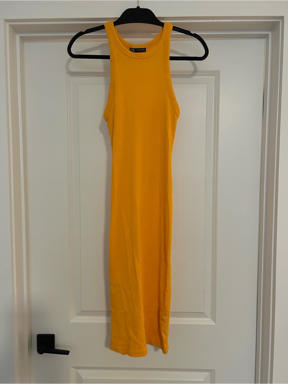 Zara Bright Yellow/Gold Midi Racerback Dress